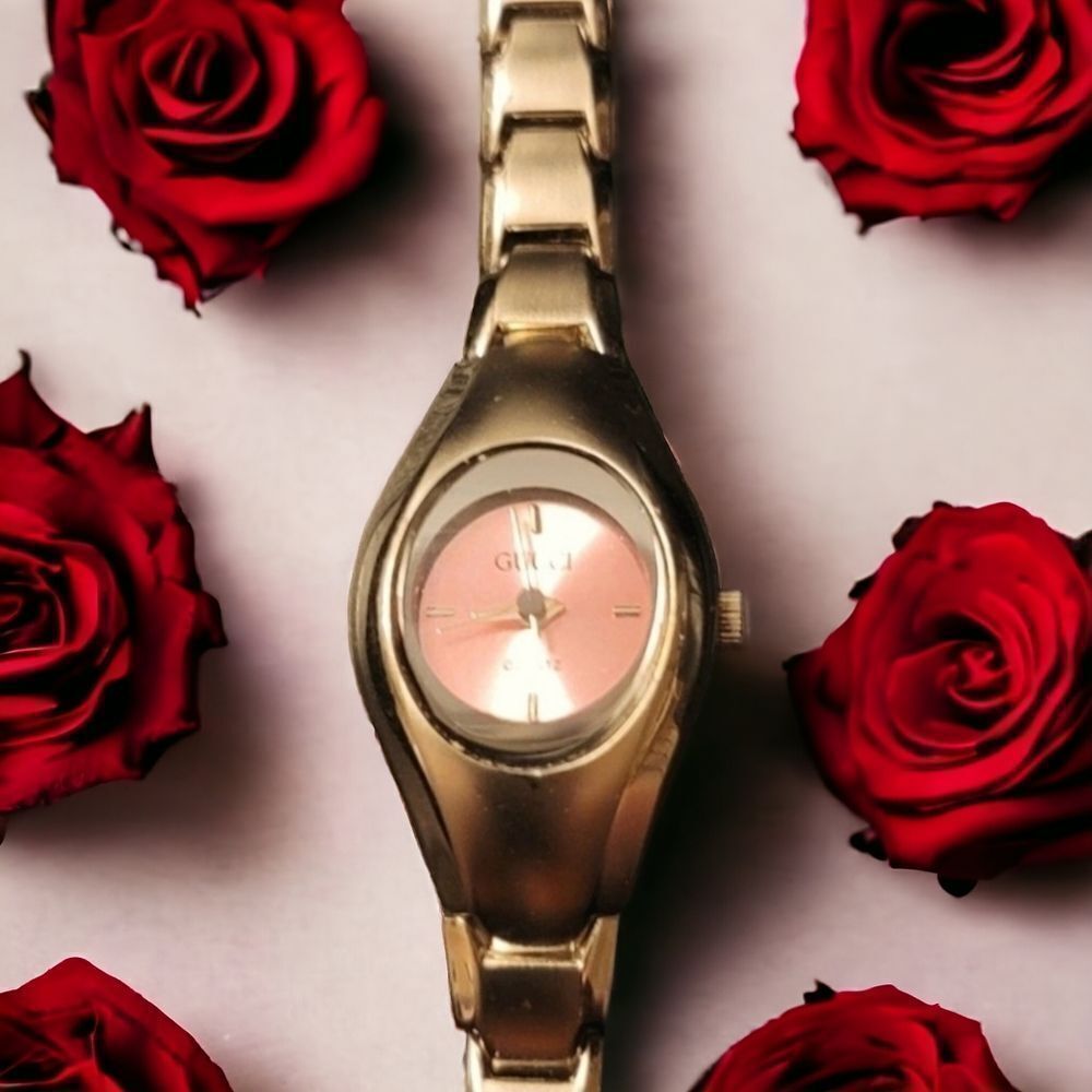 Gucci Gold-Tone Women’s Watch • Pink Dial • Serviced •
